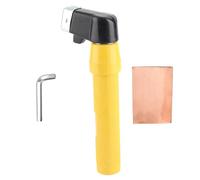Soporte de electrodo de 400 A, pinza para electrodo de soldadura con mango ergonómico, boquilla de la pinza de latón puro para alta conductividad, pinza compacta para soldadura por (Amarilla)