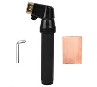 Soporte de electrodo de 400 A, pinza para electrodo de soldadura con mango ergonómico, boquilla de la pinza de latón puro para alta conductividad, pinza compacta para soldadura por (Negra)