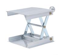 Soporte de elevación de altura ajustable para tijeras de laboratorio, plataforma de soporte de laboratorio de aluminio para experimentos científicos, rango de 30-90 mm, capacidad de 10 kg (plateado)