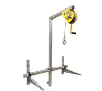 Soporte de elevación de grúa plegable, máquina portátil, montaje de cabrestante Manual, herramienta de aire acondicionado, 10/15/20m(Folding style,30m winch)