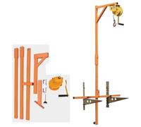 Soporte de elevación de unidad externa de aire acondicionado + cabrestante manual, herramienta especializada para 3HP/5HP 1C (estante de 5HP + cabrestante de 20 m de autobloqueo) - Resistente, fácil