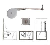 Soporte de elevación hidráulico para camas Tatami, varilla de amortiguación de resorte de gas de 1 pieza, operación suave y silenciosa de puerta abatible, fuerza ajustable de 60 N a 200 N, accesorios