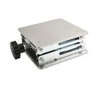 Soporte de elevación manual de laboratorio, 150 x 150 mm, acero inoxidable, altura ajustable 75-260 mm para experimentos de física, química y biología