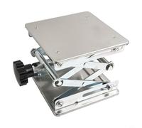 Soporte de elevación manual de laboratorio con plataforma de acero inoxidable de 150 x 150 mm, altura ajustable de 75-260 mm para experimentos de física, química y biología