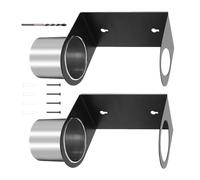 Soporte de embudo de acero diseñado para 2 contenedores a prueba de fugas para solución ordenada de almacenamiento de herramientas Estante montado en la pared Accesorios de reparación de técnico