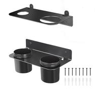 Soporte de embudo de pared de acero al carbono resistente de 1.7 a 2.9 pulgadas, tazas desmontables de doble agujero para combustibles de aceite, taller, soporte adaptador de embudo de varios tamaños