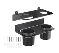 Soporte de embudo doble de, con tazas de extraíbles, suministros de montaje en pared, soporte de embudo de, para refrigerante, motor, coche, remolque, tren de carreras, motor