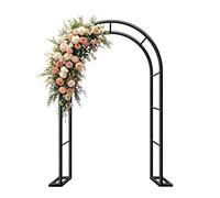 Soporte de enrejado de jardín negro para plantas trepadoras, resistente a la intemperie, arqueado de hierro, para interiores y exteriores, arco de boda, 80 x 200 cm