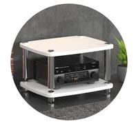 Soporte de equipo de audio MDF resistente para tocadiscos, pies absorbentes de golpes, perfecto para almacenamiento de amplificadores de potencia y elegante estante AV para amantes del vinilo