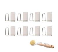 Soporte de escalera para baño, 8 piezas vertical adhesivo de almacenamiento, 4,7 x 4 x 3,5 cm Wall Mounted Weight Scale Bracket Hanger Stand For Kitchen Home Apartment Bathroom Dormitory Shower