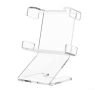 Soporte de escritorio acrílico para altavoces JBL Go 5 & Go 4 - Elegante soporte para monitor para estantería para sistemas de sonido satelital - Soporte compacto de mesa negro transparente