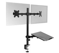 Soporte de escritorio alto y ajustable para computadora port til VIVO y monitor LCD dual de 13 a 27 pulgadas, compatible con computadoras port ti