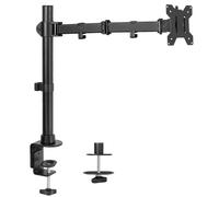 Soporte de escritorio con brazo para monitor grande individual VIVO que admite pantallas de hasta 45 pulgadas. Soporte ultra ancho totalmente aju