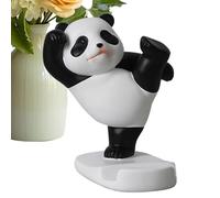 Soporte de escritorio con diseño de panda de dibujos animados - Soporte de teléfono de PVC antideslizante con forma de panda lindo soporte decorativo multifuncional, organizador de escritorio estable