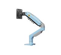 Soporte de Escritorio con Resorte de Gas para Pantallas LCD de 17″-30″, Azul, VESA 75 mm y 100 mm, rotación de 360°, para un Peso de 2 a 9 kg