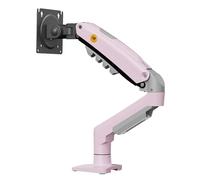 Soporte de Escritorio con Resorte de Gas para Pantallas LCD de 17″-30″, Rosa, VESA 75 mm y 100 mm, rotación de 360°, para un Peso de 2 a 9 kg