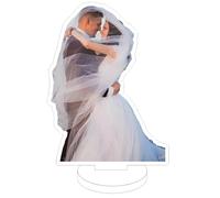 Soporte de escritorio de acrílico humano personalizado para boda, boda única u ocasión especial