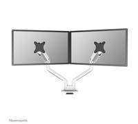 Soporte de escritorio de doble pantalla NEOMOUNTS Select - Blanco - Para una comodidad de trabajo óptima
