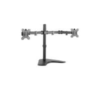 Soporte de Escritorio Doble Monitor - LOGILINK - Brazo Ajustable - Acero Laminado en Frío - 13"-32" - Negro