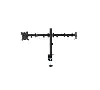 Soporte de escritorio doble - OMEGA - 13"-27" - VESA 75x75/100x100 - Rotación 180 - Negro