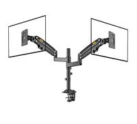 Ergosolid Soporte de Escritorio Giratorio de Alta Resistencia con Resorte de Gas para Dos monitores LCD LED de 22 a 32 Pulgadas con VESA máx. 100 x 100 mm, hasta 12 kg