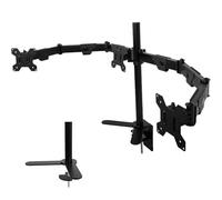 Soporte de Escritorio para 3 monitores, Soporte Triple para Monitor Que se Adapta a Pantallas de 17 a 32 Pulgadas (máximo 20 Libras Cada una), Soporte Ajustable para computadora, Compatible con VESA