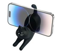 Soporte de escritorio para gato, estiramiento, resina | Figura de , soporte para teléfono Lazy, decoración animal lindo | Soporte de teléfono Ch-at Resina para dispositivos móviles