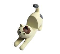 Soporte de escritorio para gato, estiramiento, resina | Figura de , soporte para teléfono Lazy, decoración animal lindo | Soporte de teléfono Ch-at Resina para dispositivos móviles