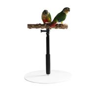 Soporte de escritorio para loros - Estante de madera para entrenamiento de pájaros, soporte retráctil para juguetes para pájaros | Soporte de escritorio para loros con percha retráctil de madera, esta