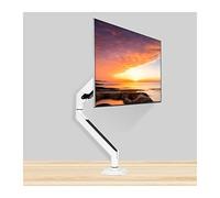 Soporte De Escritorio para Monitor De 17 A 32 Pulgadas, con Resorte De Gas Y Altura Ajustable, De Aluminio, con Un Solo Brazo Y Vesa Máx. De 75 X 75 Mm Y 100 X 100 Mm.-White