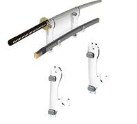 Soporte de Espada, Gancho de Espada, Soporte de exhibición de Soporte de Espada Samurai de acrílico de Dos Capas montado en la Pared, admite Todas Las Espadas (Transparent)