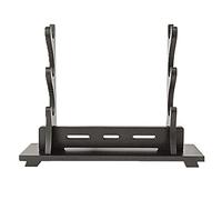 Soporte de espada Katana Soporte de espada de madera Katana Soporte de montaje en pared, Espada de gladiador Pantalla de pared Crusader Espada Soporte de cuchillo Katana Soporte de arma, 3-capas