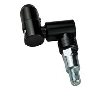 Soporte de espejo de motocicleta de aluminio ajustable de 360 grados con montaje de tornillo plegable para un mejor posicionamiento de visión trasera y amortiguación de vibraciones (negro)