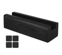 Soporte de Espejo Madera Maciza Antideslizante para Marcos | Base Negra Pieza, de 3,5cm y 2cm de Profundidad, Montaje Rápido sin Taladrar