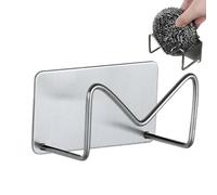 Soporte De Esponja Adhesivo, Estante De Esponja De Acero Inoxidable, Soporte para estropajo de platos Soporte para colgar esponjas, Estante de almacenamiento adhesivo fuerte, accesorios de cocina, sos