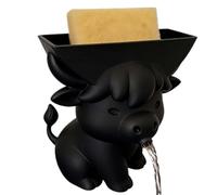 Soporte de esponja de animales, bandeja de esponja decorativa, cesta de fregadero de , base de cerámica gruesa con agujeros de drenaje, accesorio de cocina de animales, almacenamiento de depurador