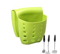 Soporte de esponja para fregadero, cesta de secado de alimentos, cesta de agujeros de drenaje para fregadero, cesta organizadora de esponja con aislamiento de humedad con agujeros de drenaje, cesta de