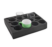 Soporte de espuma para vasos y tazas, 330 x 245 x 60 mm, para 12 tazas