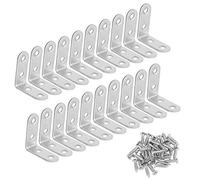 Soporte de Esquina 90 Grados Soporte de ángulo de Acero Inoxidable en Forma de L 20 Piezas Corner Brace con 80 Tornillos 40*40mm