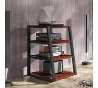 Soporte de esquina de 2 niveles, gabinete de entretenimiento independiente para componentes estéreo, estante de almacenamiento para sala de estar, muebles elegantes de cine en casa