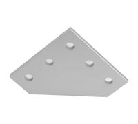 Soporte de esquina de aluminio de 5 agujeros 90 de Mounti para conector de perfil 2020, tablero de junta de metal para marco de perfil de aluminio, soporte de placa de fijación de esquina de gabinete