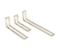 Soporte de esquina de metal en forma de L de 90 grados para refuerzo de muebles de gabinete de estantes y estabilización de juntas de madera (M)