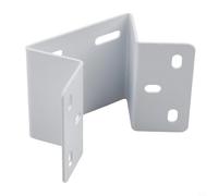 Soporte de esquina de metal resistente a la corrosión para cámaras (blanco) | Revestimiento blanco, resistente a la corrosión, base de ángulo recto, anclaje seguro, integración de pared