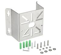 Soporte de esquina de pared para exteriores, soporte de acero inoxidable para cámara de seguridad, lámpara LED, matriz solar, resistente a la intemperie, color plateado