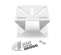 Soporte de esquina diseñado para Eufy S340 que proporciona una cobertura de 270 grados en paredes exteriores con elegante estética plateada y blanca para una mejor solución de posicionamiento de