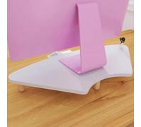Soporte de esquina para monitor, estante triangular universal para escritorio, estante ergonómico para organización de oficina para ordenador portátil/monitor (color: blanco, tamaño: 10,5 cm)