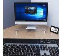 Soporte de esquina para monitor, soporte de pantalla acrílico triangular, pata de acero inoxidable, soporte de esquina para monitor de 15 3/4", elevador de escritorio tra,One Color-15cm(5.91")