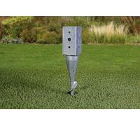 Soporte de estaca atornillable para postes cuadrados 9x9 para tierra galvanizado