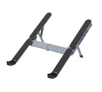 Soporte de estación de acoplamiento para laptop, soporte de refrigeración ventilado con expansión de conectividad integrada, diseño plegable de aleación de aluminio, formato portátil compacto