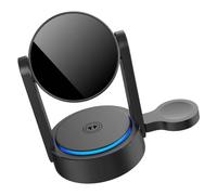 Soporte de estación de soporte de carga inalámbrico ajustable para múltiples dispositivos con alineación magnética para teléfono, reloj inteligente y auricular, estación de carga con soporte magnético